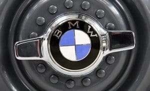 A vintage wheelcap of a BMW