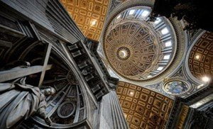 The dome of St Peter Basilica at the Vatican. Pix: Filippo Monteforte-AFPGetty