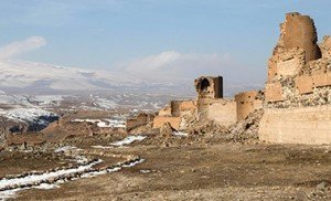 Walls of the ancient Armenian city of Ani