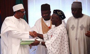 Buhari signing the budget