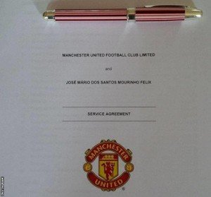 Manchester Utd and Jose Mourinho service Agreement