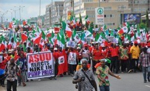 Protest against PMS price hike in Abuja