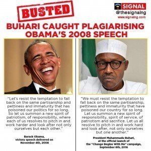Buhari plagiarising Barack Obama 