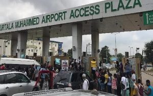End SARS Protesters block Lagos Airport