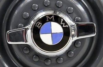 A vintage wheelcap of a BMW