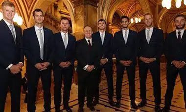 Andy Murray and Liam Broady played together for Britain's Davis Cup team