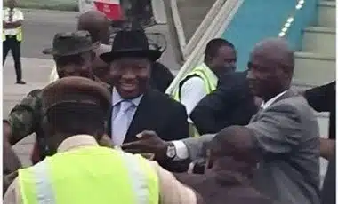 Jonathan arrives Nigeria