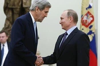 Vladimir Putin and John Kerry