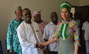 Sally Mbanefo with Hon Musa Dikko