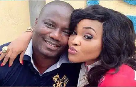 Mercy Aigbe and husband, Gentri