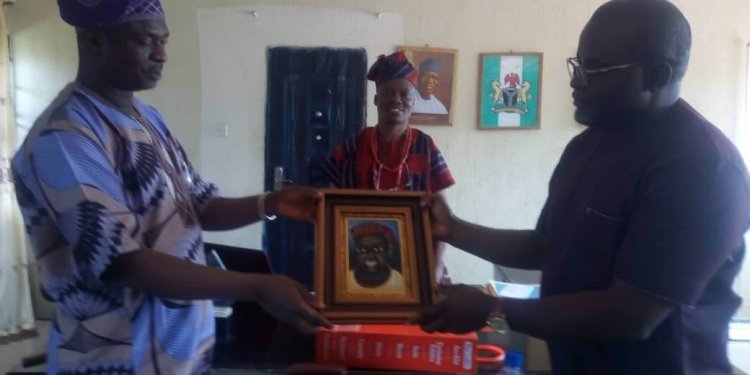 Wale Ojo-Lanre with Ekiti State Chapter of the Nigeria Union of Journalists