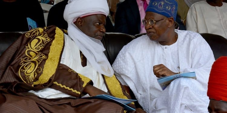 Alh. Lai Mohammed with the Emir of Argungu, Alh Sama'ila Muhammad Mera, CON