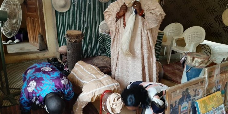 Olukere Ekiti with Ojo-Lanre on face masks