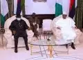 Goodluck Jonathan with Muhammadu Buhari