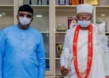 Kayode Fayemi with Oore of Otun Ekiti, Oba Adeagbo