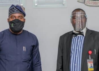 Speaker, Oyo State House of Assembly, Hon Debo Ogundoyin with Hon Akeem Ademola Ige.