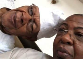 Folorunsho Coker (right) with his late father