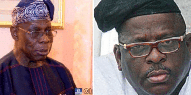 Olusegun Obasanjo with Buruji Kashamu