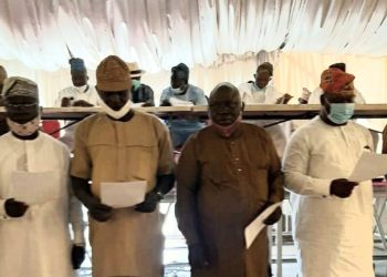 Ogun PDP Local Government Chairmen with Mogaji Dele Ajayi