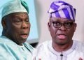 Olusegun Obasanjo with Ayodele Fayose