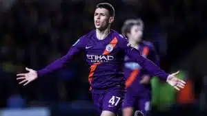 Manchester City's English midfielder Phil Foden.