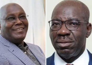 Atiku Abubakar with Godwin Obaseki on Edo Election