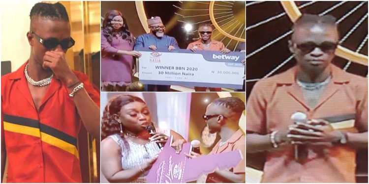 BBNaija Laycon receive prize