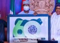 Buhari Unveils Nigeria at 60 logo