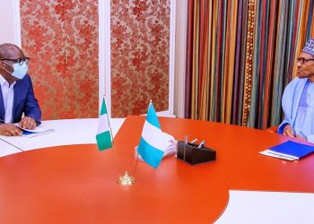 Buhari with Obaseki on Edo Election