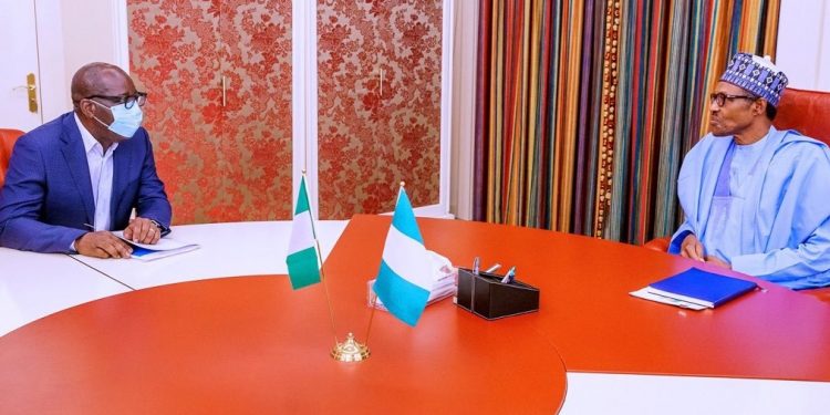 Buhari with Obaseki on Edo Election
