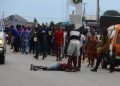 Edo Election, Obaseki’s supporter falls from speeding vehicle
