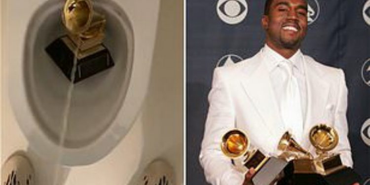 Kanye Urinates On Grammy Award