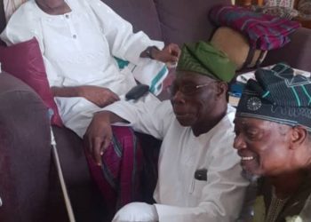 Obasanjo with Papa Fasoranti