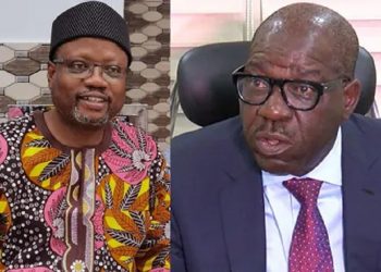 Peters Osawaru Omoragbon with Godwin Obaseki