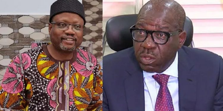 Peters Osawaru Omoragbon with Godwin Obaseki