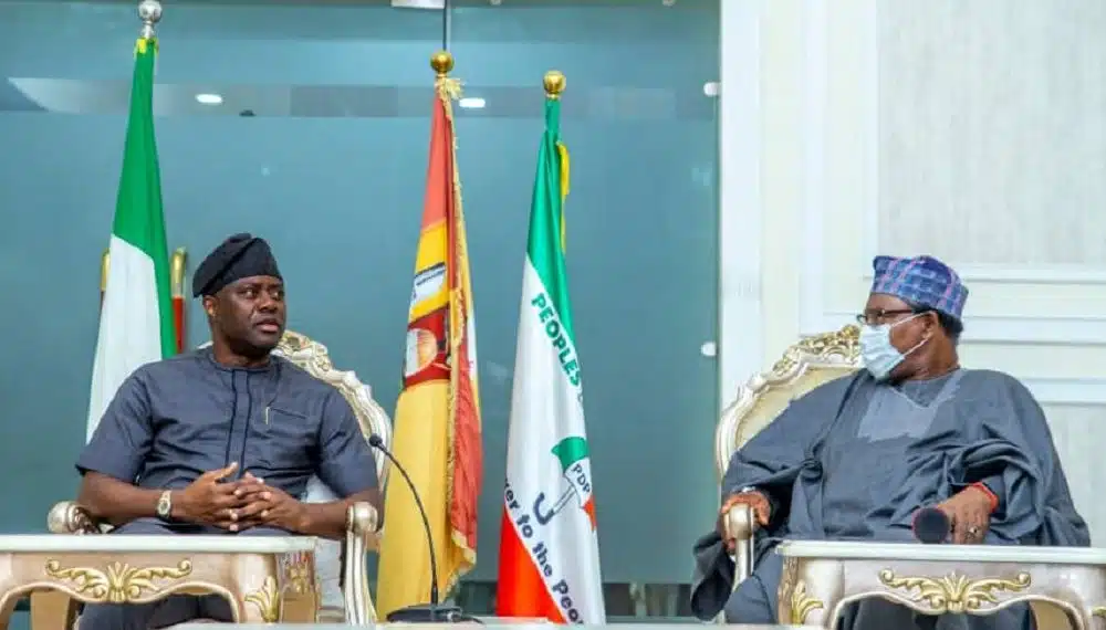 Seyi Makinde with Mine Minister Arch. Olamilekan Adegbite