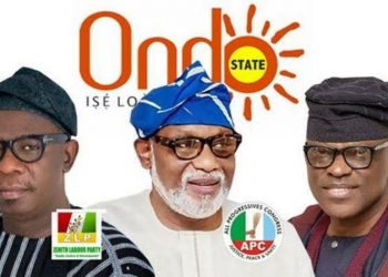 Ajayi, Akeredolu, Jegede on Ondo Giber Election