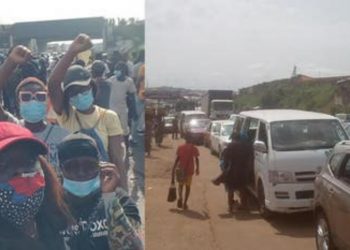 End SARS Protesters at Iwo-road Ibadan