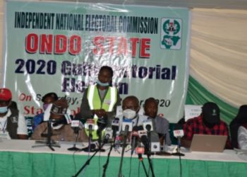 INEC Announcing Ondo Election 2020