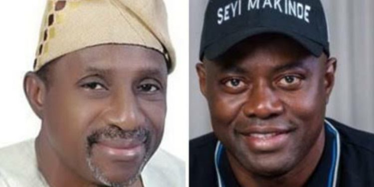 Senator Femi Lanlehin with Seyi Makinde