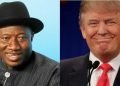 Goodluck Jonathan with Donald Trump
