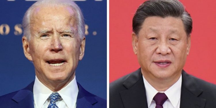Joe Biden and Xi Jinping