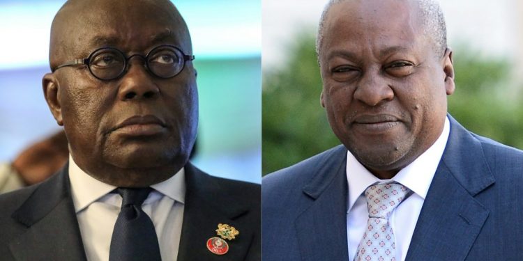 President Nana Akufo-Addo with John Mahama