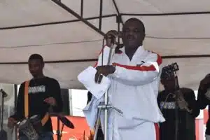 Abass Akande Obesere entertaining the guests at the occasion