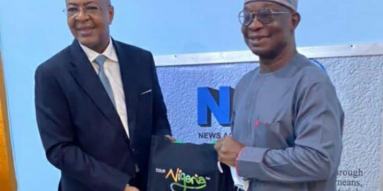 NTDC Folorunsho Coker with NAN Editor