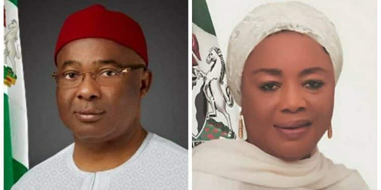 Senator Hope Uzodimma with FCC Executive Chairman Muheeba Dankaka