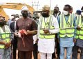 Makinde Flags off construction of fly over