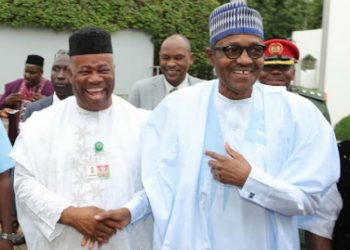 APC on Godswill Akpabio with Muhammadu Buhari