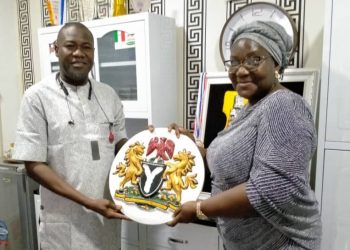 Omolola Adiamoh with Hon Akeem Ademola Ige