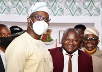 Ismail Fasasi with Seyi Makinde